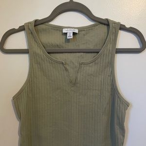 Topshop sage green tank top